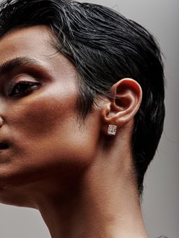 MISS JO - Emerald Cut Solitaire Stud Earrings