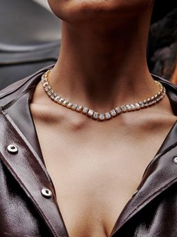 MISS JO - Emerald Shaped Solitaire Necklace