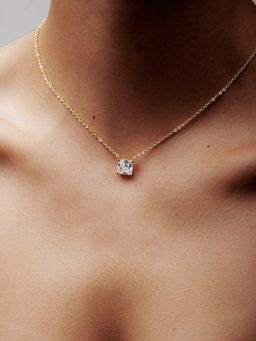 MISS JO - Square Shaped Solitaire Necklace
