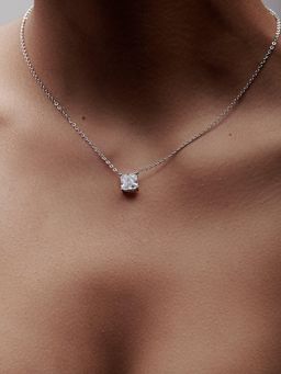 MISS JO - Square Shaped Solitaire Necklace