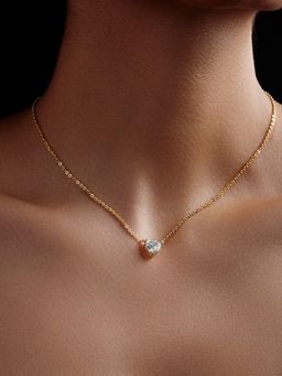 MISS JO - Heart Shaped Solitaire Necklace