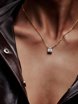MISS JO - Emerald Cut Solitaire Necklace