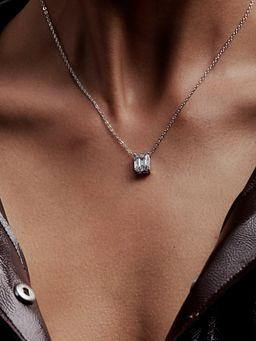 MISS JO - Emerald Cut Solitaire Necklace