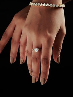 MISS JO - Heart Shaped Solitaire Engagement Ring