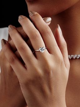 MISS JO - Heart Shaped Solitaire Engagement Ring
