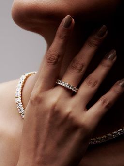 MISS JO - Square Shaped Solitaire Wedding Bands