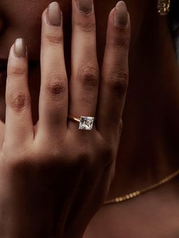 MISS JO - Square Shaped Solitaire Engagement Ring