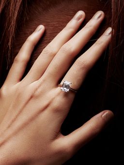 MISS JO - Emerald Cut Solitaire Engagement Ring