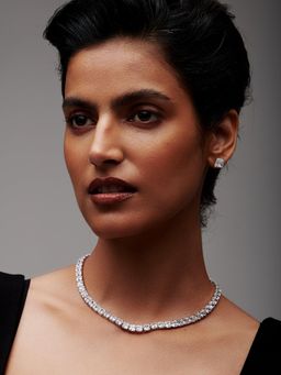 MISS JO - Square Shaped Solitaire Necklace