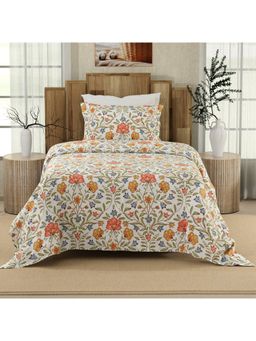 Layers - 200 Tc Jacobean Bedsheet with Pillow Cover (Single)