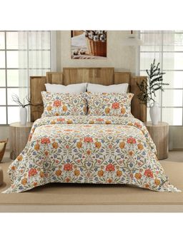 Layers - 200 Tc Jacobean Bedsheet with Pillow Covers (Double)