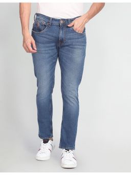 U.S. Polo Assn. Denim Co. - Blue Henry Tapered Stone Wash Cropped Jeans