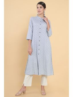 Soch - Women Blue Printed Kurta