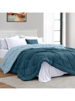 Indra's - Teal 100% Microfibre 150 Gsm Double Reversible Comforter