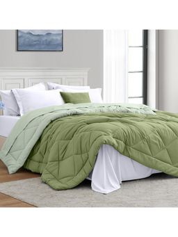 Indra's - Green 100% Microfibre 150 Gsm Double Reversible Comforter
