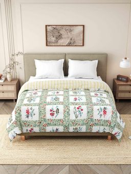 Indra's - Green 150 Gsm Viscose Cotton Single Jaipuri Quilt