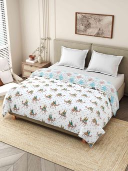 Indra's - Green 150 Gsm Viscose Cotton Single Jaipuri Quilt