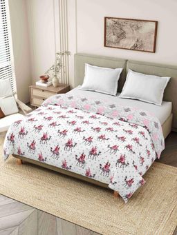 Indra's - Pink 150 Gsm Viscose Cotton Single Jaipuri Quilt