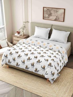 Indra's - Yellow 150 Gsm Viscose Cotton Single Jaipuri Quilt