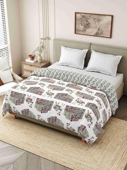 Indra's - Green 150 Gsm Viscose Cotton Single Jaipuri Quilt