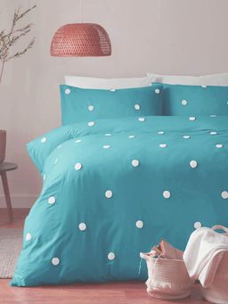 the White Moss - Blue Desert Microfiber Winter 300 Gsm Single Bed Comforter With Pillow Cover