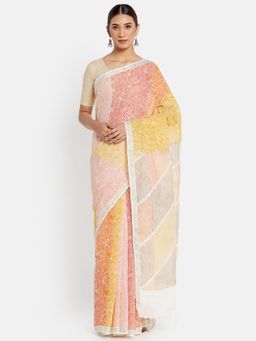 Fabindia - Linen Floral Saree