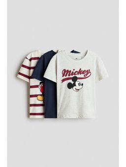 H&M - Boys Multi-Color 3-Pack Printed T-Shirts