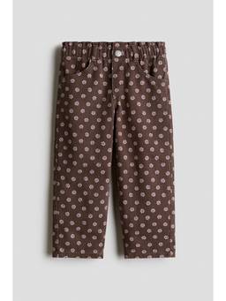 H&M - Girls Brown Relaxed Paper Bag Jeans