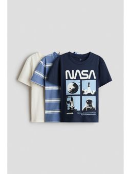 H&M - Boys Multi-Color 3-Pack Printed T-Shirts