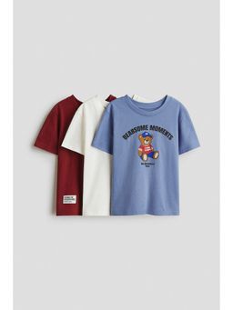 H&M - Boys Multi-Color 3-Pack Printed T-Shirts