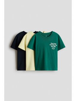 H&M - Boys Multi-Color 3-Pack Printed T-Shirts