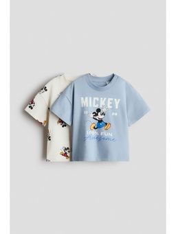 H&M - Boys Multi-Color 2-Pack Printed T-Shirts