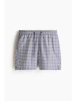H&M - Men Blue Patterned Swim Shorts