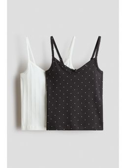 H&M - Girls Multi-Color 2-Pack Cotton Tops