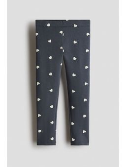 H&M - Girls Grey Brushed-Inside Leggings