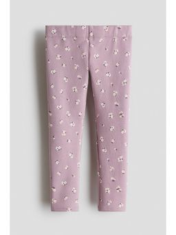 H&M - Girls Purple Cotton Leggings