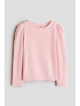 H&M - Girls Pink Ribbed Cotton Top