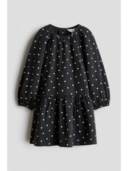 H&M - Girls Black Cotton Muslin Dress