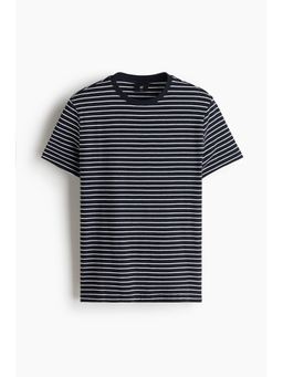 H&M - Men Navy Blue Slim Fit T-Shirt