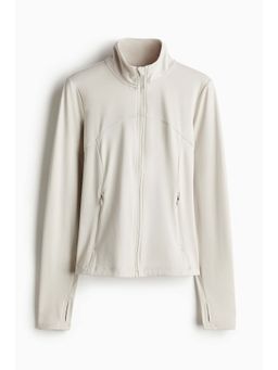 H&M - Women Beige Zip-Through Sports Jacket In Softmove