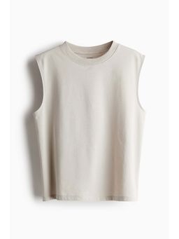 H&M - Women Beige Sports Vest Top With Drymove