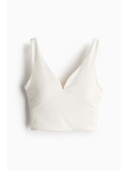 H&M - Women White Medium Support Sports Bra In Softmove