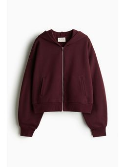 H&M - Women Maroon Sports Zip-Through Hoodie