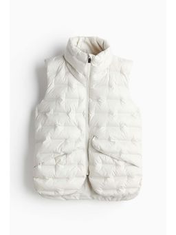 H&M - Women Beige Quilted Gilet With Thermomove