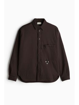 H&M - Men Brown Oversized Fit Sports Overshirt With Thermomove