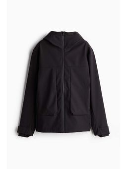 H&M - Men Black Regular Fit Water-Repellent Softshell Jacket