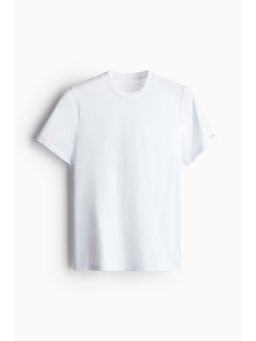 H&M - Men White Regular Fit Sports T-Shirt With Drymove