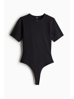 H&M - Women Black Sports Thong Bodysuit With Drymove