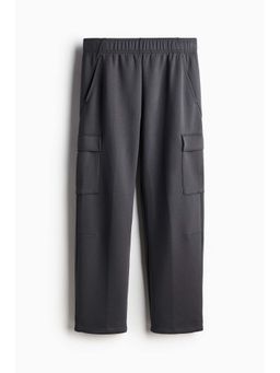 H&M - Men Grey Regular Fit Sports Cargo Trackpant With Drymove