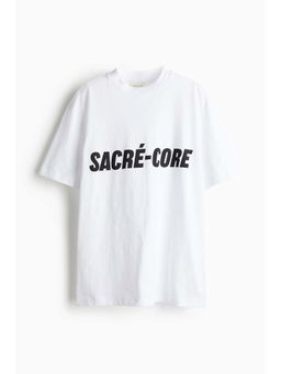 H&M - Women White Printed Sports T-Shirt With Drymove